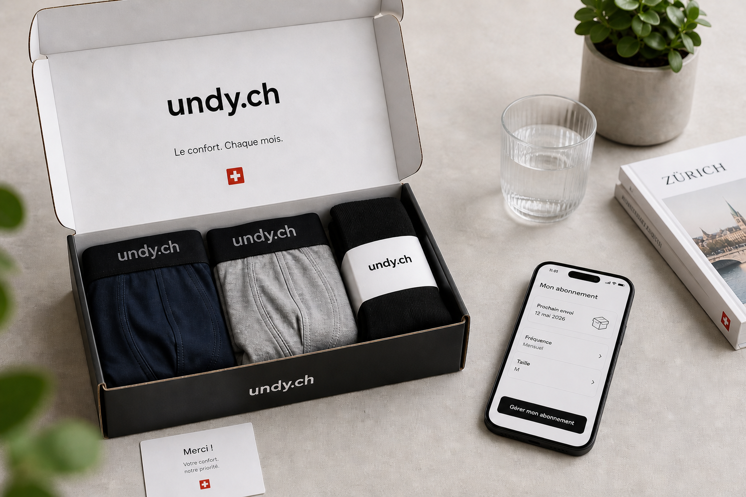 UNDY.CH : l'abonnement de sous-vêtements le plus simple de Suisse